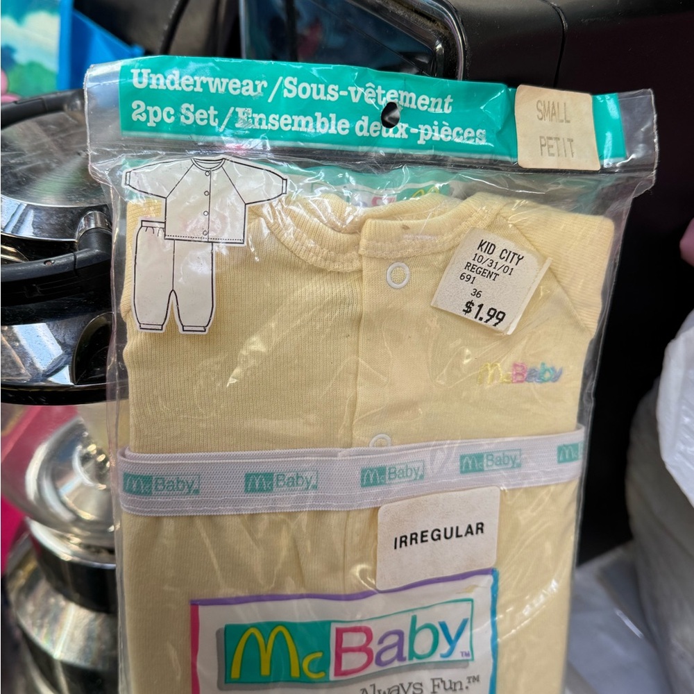 McDonald's McBaby Yellow Kids Underwear 2pc Set
